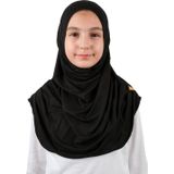 İhvan Pratik Hazır Geçmeli Çocuk Şal Siyah