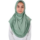 İhvan Pratik Hazır Geçmeli Çocuk Şal Yeşil