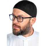 İhvan Safir İnce Örme Dantel Namaz Takkesi Beyaz 1 Adet