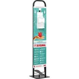 İhya Metal Temassız El Dezenfektan Standı 25 x 25 x 125 cm