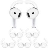 IiEXCEL 5 Çift AirPods 4 Kulak Kancası Kanat Ucu, Yedek Silikon Kanat Spor Kulak Kancaları Ergonomik Tasarım Kanat Uçları Tutucu Kaymaz Kaymaz Rahat Aksesuarlar AirPods 4. ile Uyumlu - Beyaz