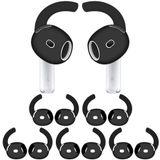 IiEXCEL 5 Çift AirPods 4 Kulak Kancası Kanat Ucu, Yedek Silikon Kanat Spor Kulak Kancaları Ergonomik Tasarım Kanat Uçları Tutucu Kaymaz Kaymaz Rahat Aksesuarlar AirPods 4. ile Uyumlu - Siyah