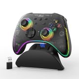 IINE Wireless Controller with Charging Dock, Pro PC Controller for PC/NS/TV/Android/IOS, Gamepad with Hall Effect Joysticks & Triggers/ 1000Hz Polling Rate/1000mAh Battery/Macro/Turbo/RGB