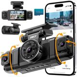 Iıwey N5 Araç Kamerası 4 Kanallı 360° Araba İçin Kamera - 1080P Ön, Arka, İç, Yanlar - Gece Görüşü, G-Sensörü, Park Modu, 5G Wifi Ve Uygulama, Dahil. 128Gb Sd Kart