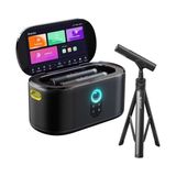 Ikarao Partybox Mikrofon Standlı Shell S1 280W Karaoke Bluetooth Hoparlör Seti - 01-Siyah