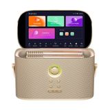 Ikarao Partybox Shell S2 140W Karaoke Bluetooth Hoparlör Seti, 8" Dahili Tablet, 2 Kablosuz Mikrofon, RGB Işıklı Taşınabilir Ses Bombası, Gold