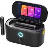 Ikarao Shell S1 280W Karaoke Bluetooth Hoparlör Seti, 10.1" Tablet, 2 Kablosuz Mikrofon, Siyah