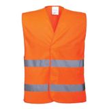 Ikaz Yeleği Fosforlu 5 Cm Reflektörlü Turuncu Görevli İşçi Güvenlik Yeleği
