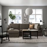 IKEA 09489680 3'lü Gri Kahverengi Kanepe