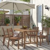 IKEA 09529110 Askholmen Koyu Kahverengi Yemek Masası Set