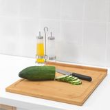 IKEA 1 Parça Kenarlı Kesme Tahtası, Bambu Meridyendukkan 45X38 cm Kullanışlı Doğrama Tahtası Kahverengi
