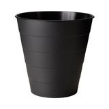 IKEA 10 Lt Siyah Renk Çöp Kutusu Ergonomik Polipropilen Plastik Ofis İçin Şık Tasarım