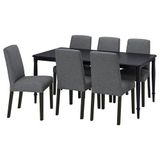 IKEA 19544313 Siyah Gri Yemek Masası