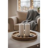 IKEA 2 Adet Blok uzun mum, beyaz, 70 saat yanar , 19 cm 2 Adet