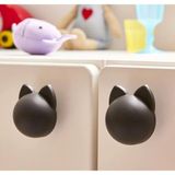 IKEA 2 Adet Çocuk Odası Dolap Kulpu Çap 3,8 cm 2'li Set Çekmece Şekilli Dolap Topuzu Antrasit Plastik
