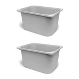 IKEA 2 Adet Gri Çocuk Odası Eşya Oyuncak Saklama Kutusu 42x30x23 Cm
