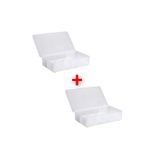 IKEA 2 Adet Kapaklı Bölmeli Kutu 34x21x8 Cm İkea 2'li Set Saklama Kutusu Takı Makyaj Malzemesi Düzenleme