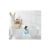 IKEA 2 Adet Karıştırma Kabı Çırpma Kabı Beyaz 2'li Set Mikser Kabı Plastik Kap