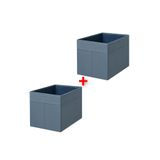 IKEA 2 Adet Saklama Kutusu 35x25x25 Cm İkea 2'li Set Çok Amaçlı Dolap İçi Düzenleme Kutusu Polyester Kutu