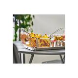 IKEA 2 Adet Saplı Patates Kızartması Sunum Sepeti 7x7x9 Cm İkea 2'li Set Servis Kabı Paslanmaz Çelik