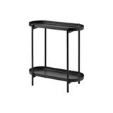 IKEA 2 Katlı Çiçeklik-Saksılık Yuvarlak Sehba MeridyenDukkan Siyah Renk 56 Cm-Çelik İç Dış Mekana Uygun