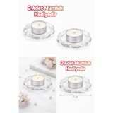 IKEA 2 li paket BLADFAGEL tealight 11 cm şeffaf mum tabağı