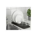 IKEA 2 Parça Tezgah Üstü Bulaşıklık Uzunluk 47.8 Cm Tabaklık Kaşıklık Siyah Bulaşık Kurutma