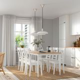 IKEA 20516130 Beyaz Meşe Kaplama Yemek Masası