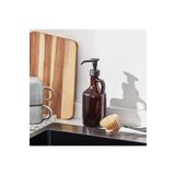 IKEA 21 Cm Kahverengi Cam Sıvı Sabunluk 380 ml