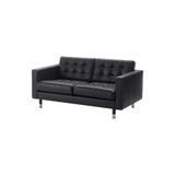IKEA 2'li Deri Kanepe, Siyah 2009618977342