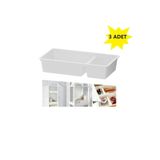 IKEA 3 Adet Bölmeli Çekmece Içi Düzenleyici Orjinal 33x17x6 Cm Polipropilen Plastik