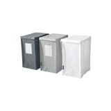 IKEA 3 Adet Çamaşır Sepeti, Beyaz-Koyu Gri-Açık Gri MeridyenDukkan 35Litre 22x35x45 cm/Çamaşır Sepeti