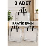 IKEA 3 Adet Hurç Saklama Çözümü Çamaşırlık Çanta Dolap Düzenleyici 65/22/65 Cm
