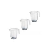 IKEA 3 Adet Plastik Ölçek Hacim: 1 Litre Yükseklik 14 Cm Ikea 3'lü Set Ölçü Kabı Şeffaf Kap Beher