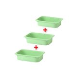 IKEA 3 Adet Plastik Oyuncak Saklama Kutusu 42x30x10 Cm Açık Yeşil Kutu 00055345