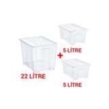 IKEA 3 Adet Saklama Kutusu (39X28X28 CM VE 28X20X14 CM) I?kea 3'lü Set Kapaklı Düzenleme Kabı Düzenleyici