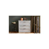 IKEA 3 Çekmeceli Şifonyer, Beyaz Renk 82X81 cm Klasik Tasarım