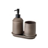 Ikea 3 Parça Banyo Seti Sabunluk Fırçalık Tvalsjön