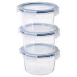 IKEA 365+ 750 ml - Yuvarlak - 3 Adet Kapaklı Cam Saklama Kabı