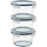 Ikea 365+ Cam Saklama Kabı Seti, Cam, 600 Ml, Yuvarlak, 3'lü Set