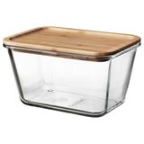 IKEA 365+ kapaklı cam saklama kabı cam-bambu - 49269068