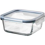 Ikea 365+ Kapaklı Cam Saklama Kabı, Cam-Plastik, 600 Ml, Kare