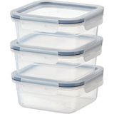 IKEA 365+ Plastik Saklama Kabı Seti, Şeffaf, 750 Ml, Kare, 3 Parça
