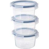 Ikea 365+ Plastik Saklama Kabı Seti, Şeffaf, 750 Ml, Yuvarlak, 3 Parça
