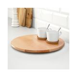 Ikea 39 cm Huş Ağacı Dönen Sunumluk Tepsi