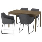 IKEA 39596829 Siyah Koyu Gri Yemek Masası Takımı