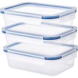 Ikea 3Lü Vakumlu Saklama Kapları 1.0Litre 3 Lü Gri-Mavi Dikdörtgen Saklama Kutusu