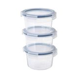IKEA 3lü Vakumlu Saklama Kapları 750 ml 3 Lü Gri-Mavi Saklama Kutusu - Açık Mavi