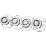 IKEA 4 Adet Baharat Kavanozu Meridyendukkan Cam-Gümüş Kapak 15 cl Cam Kavanoz - Şeffaf - 15 ml