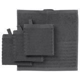 IKEA 4 Adet El Havlusu, Koyu Gri Renk MeridyenDukkan 30x30 cm Pamuk,4 Li El-Kurulama Havlu